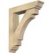 Ekena Millwork Merced Traditional Rough Sawn Bracket w/ Offset Brace, Douglas Fir, 6"W x 26"D x 30"H BKT0604X26X30MRC01RDF - alternate 1